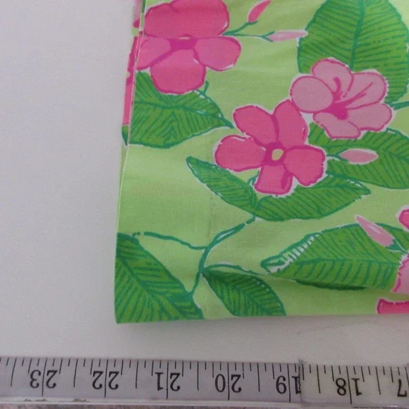 Vintage Lilly Pulitzer Pants Floral Pink Green - Picture 13 of 14